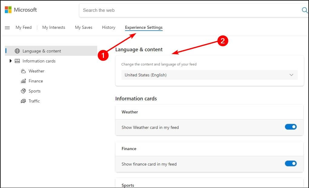 settings for experience windows 11