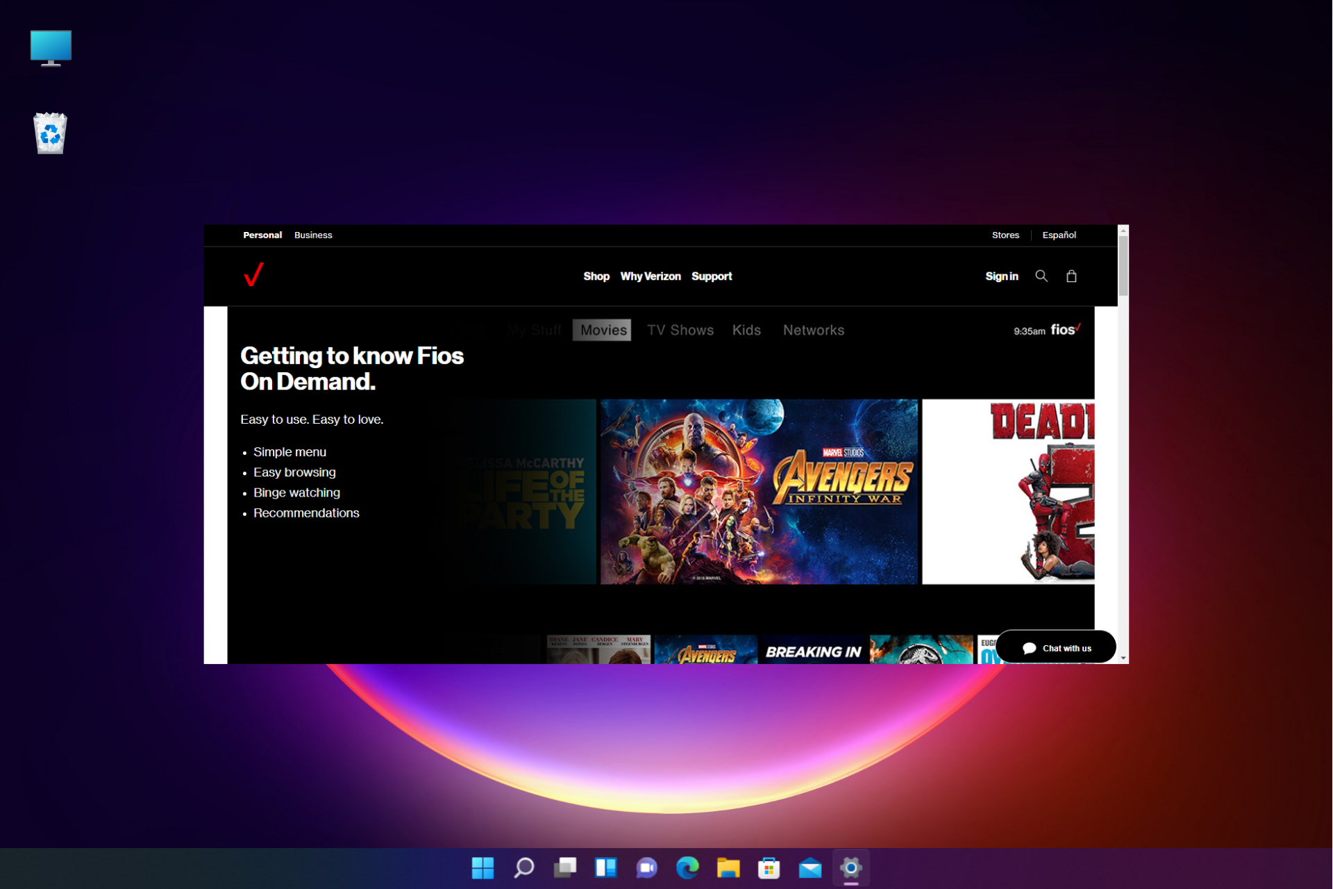 FIOS on demand not working