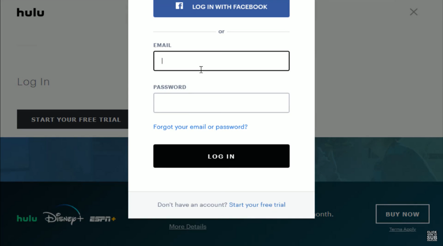 hulu login