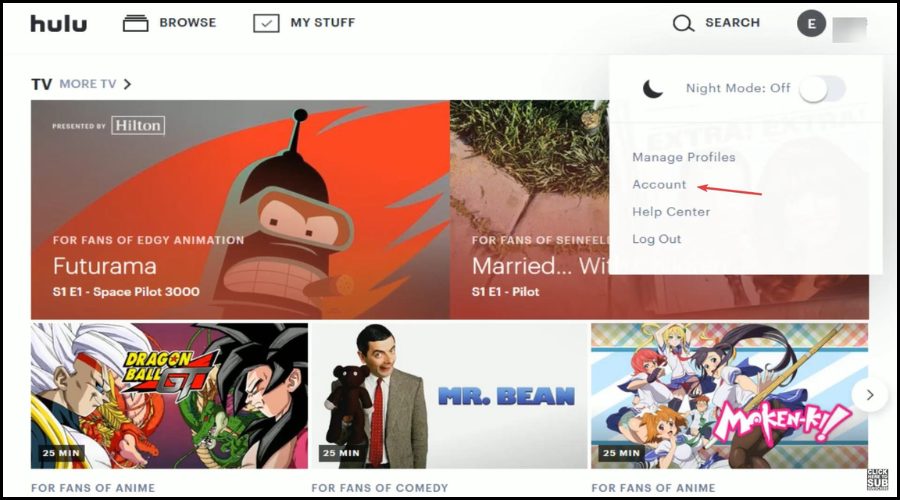 hulu account