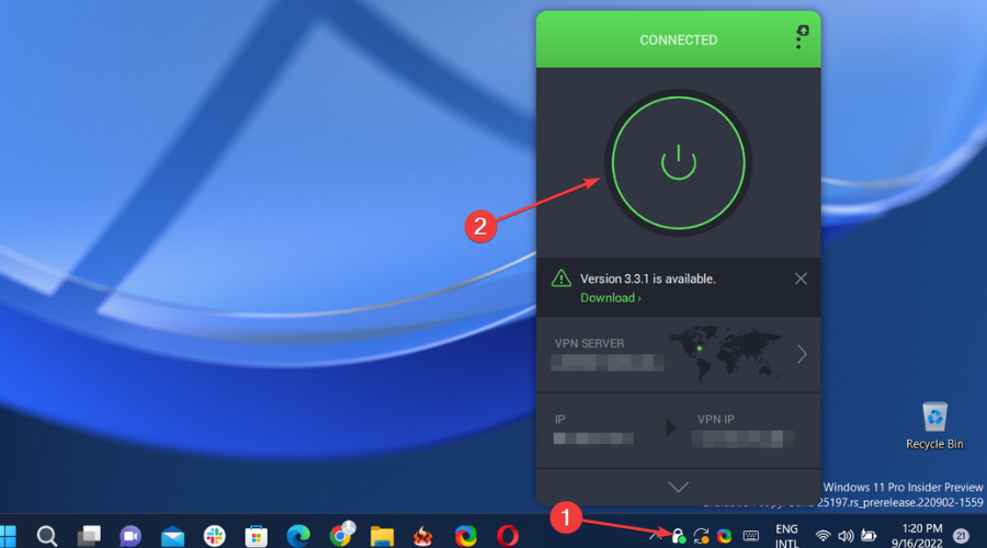 disable PIA VPN