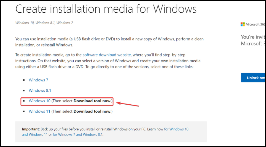 download windows 10 installation media
