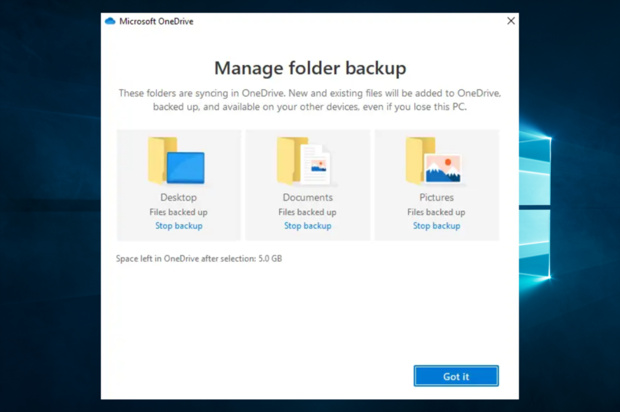 onedrive sync settings
