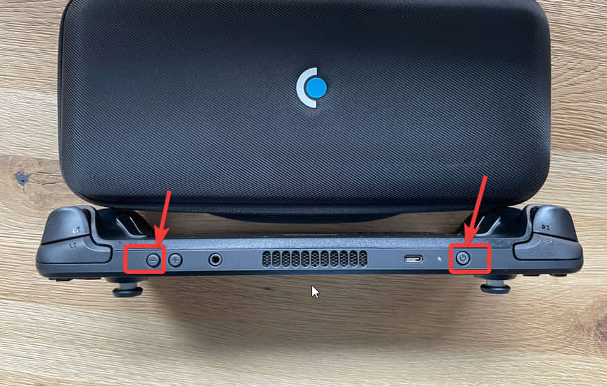 steam deck hold power and volume buttons