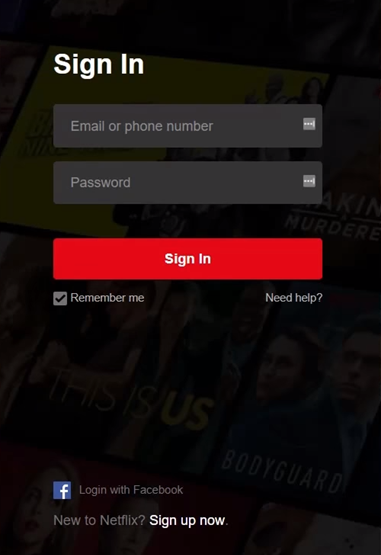 netflix login