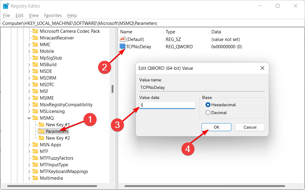 parameters-ok how to fix high ping