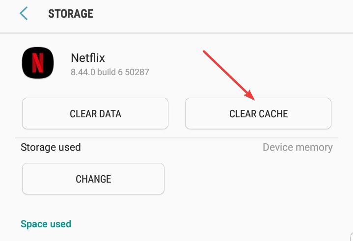 clear netflix app cache