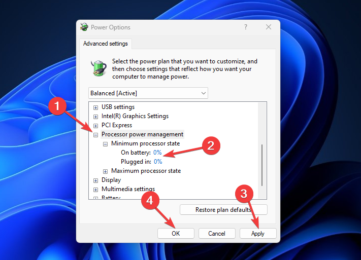 Change advanced settings 2