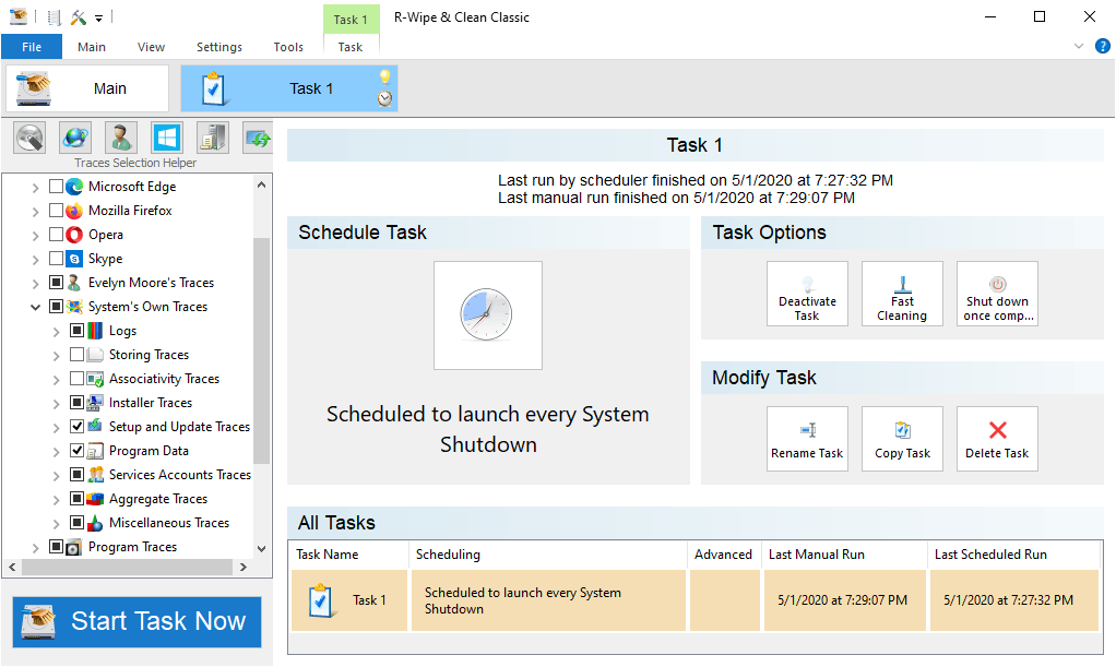 R-Wipe & Clean para escanear y eliminar archivos basura