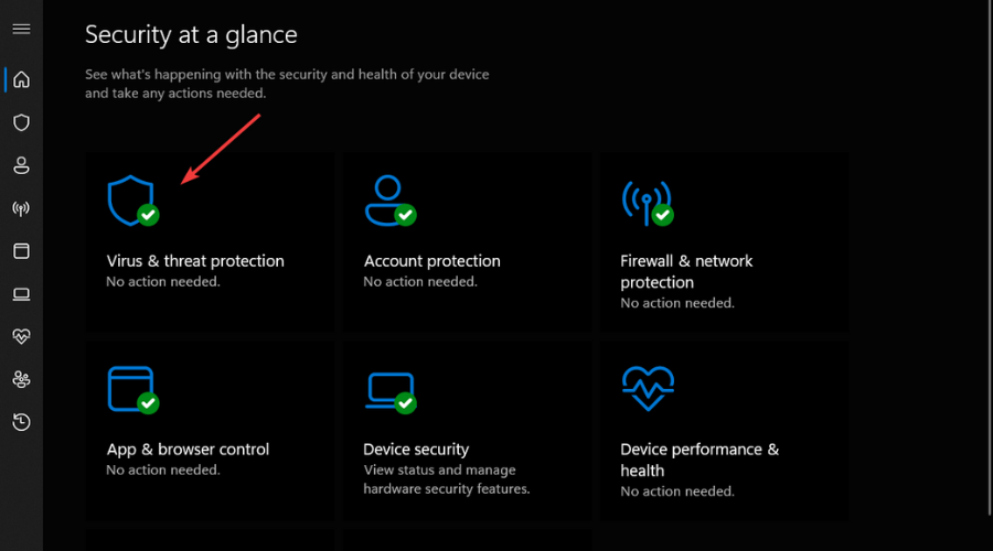 virus and threat protection