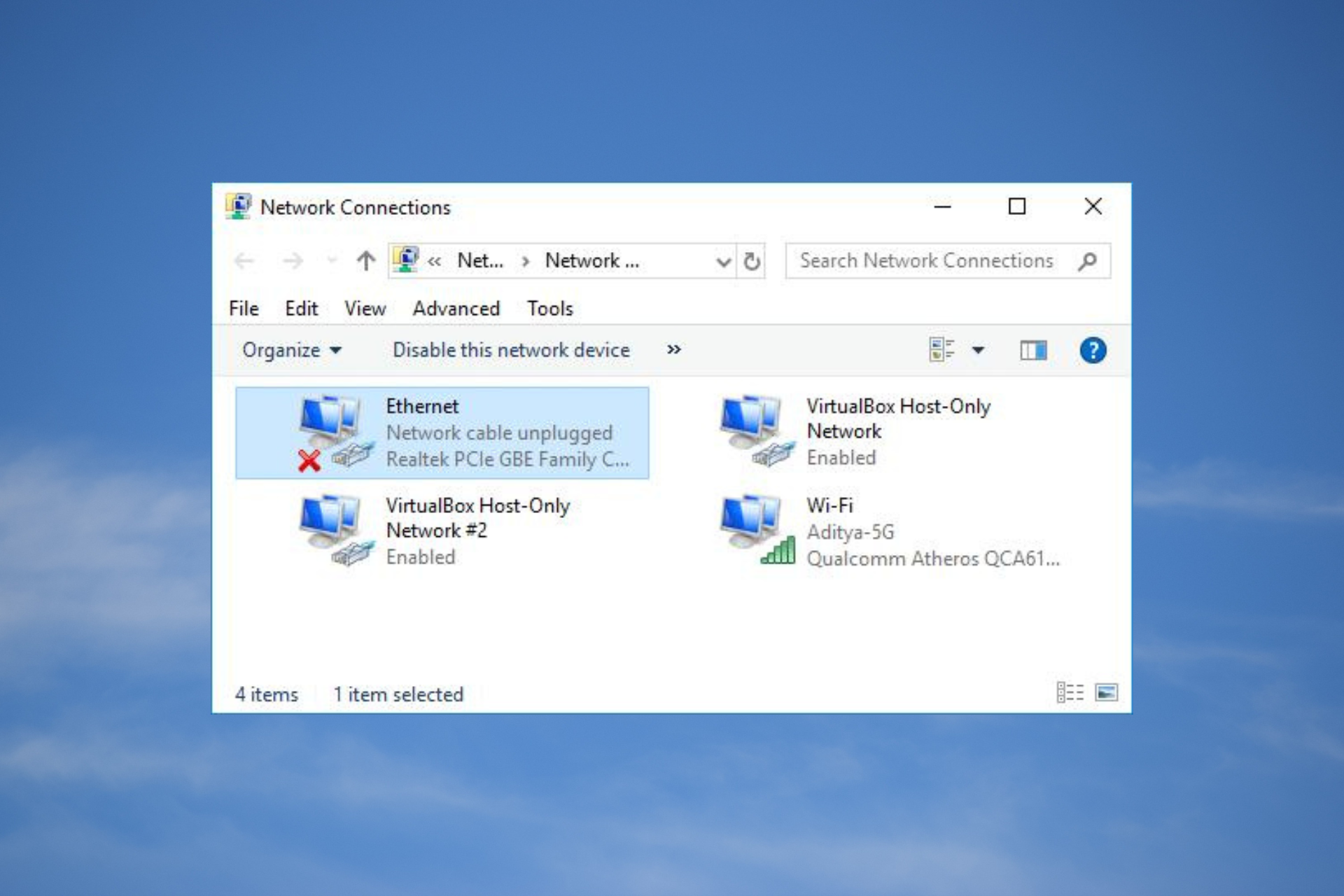 Ethernet disconnection issues on windows 7