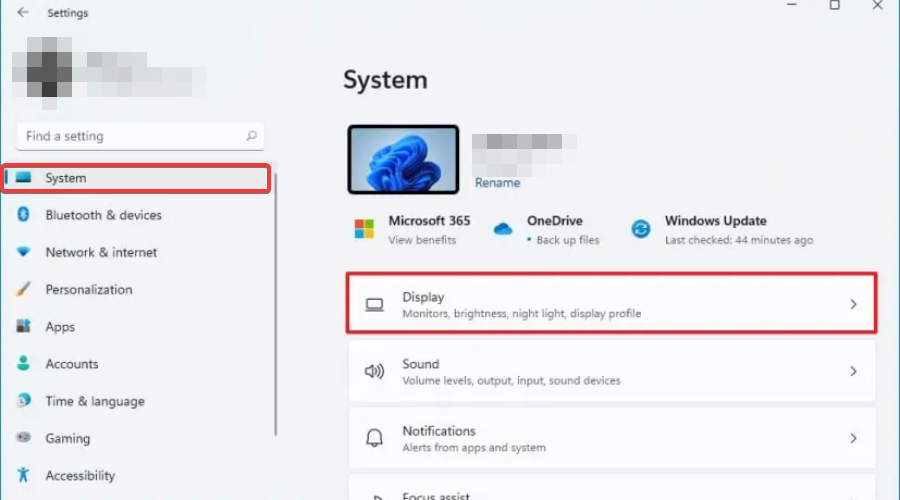 go to display settings