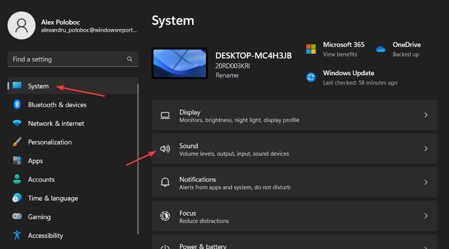 sound settings windows 11
