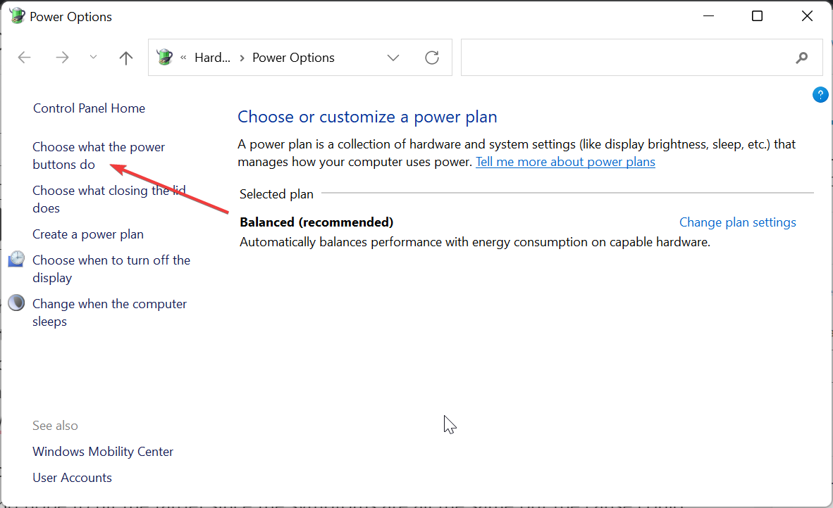 choose black screen after sleep windows 11