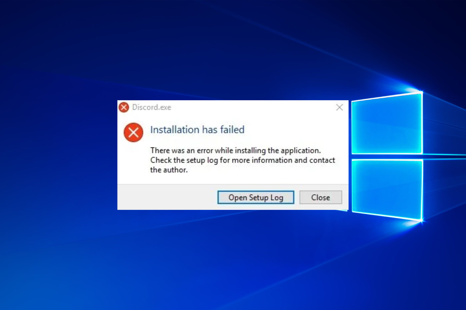 discord-w10 discord installation failed windows 10
