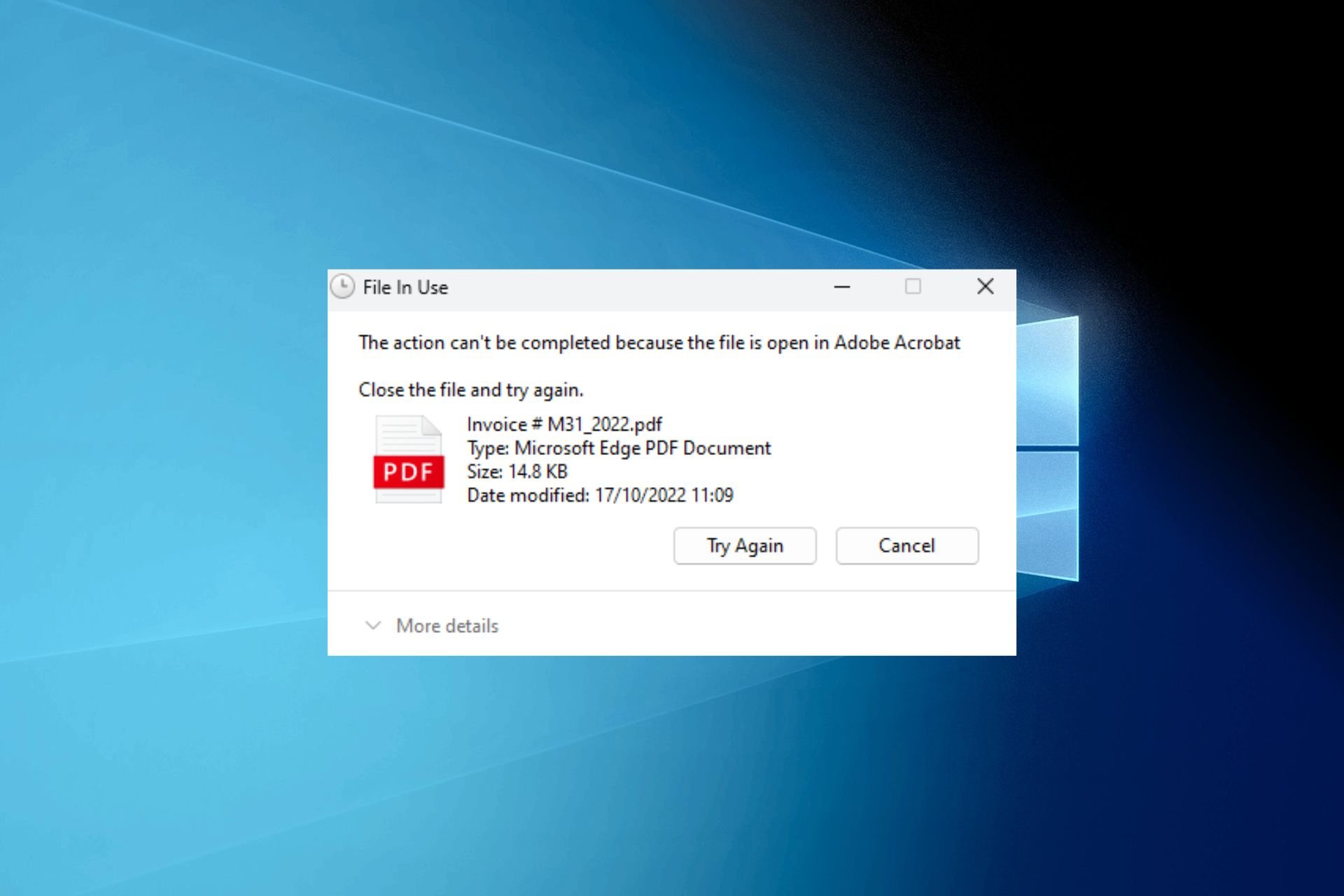 The Action Cannot Be Completed Because the File is Open: Fix