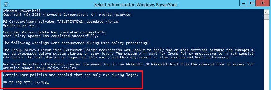 insert the gpuupdate command