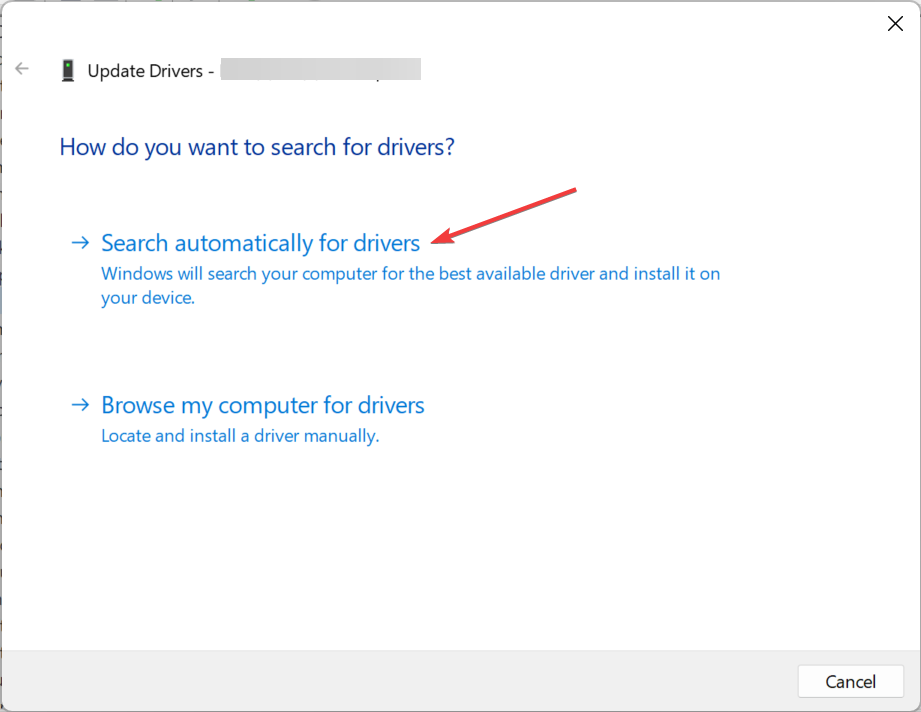 search automatically for drivers