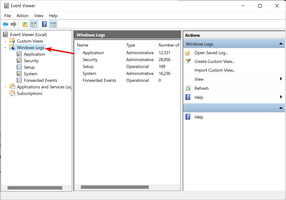 windows-logs pfn class list error windows 10