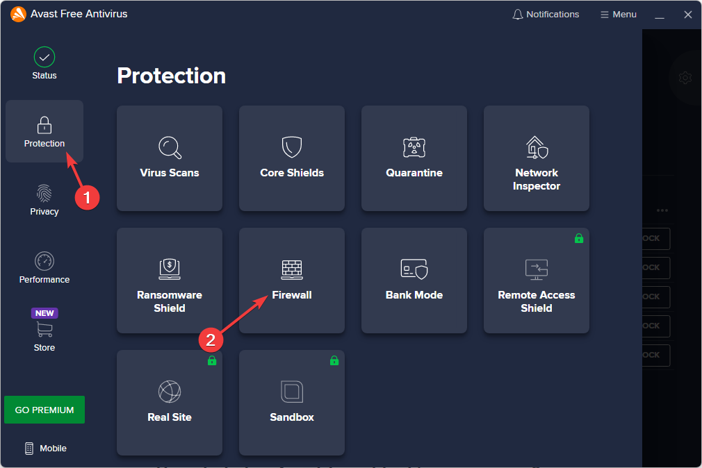 Avast Firewall