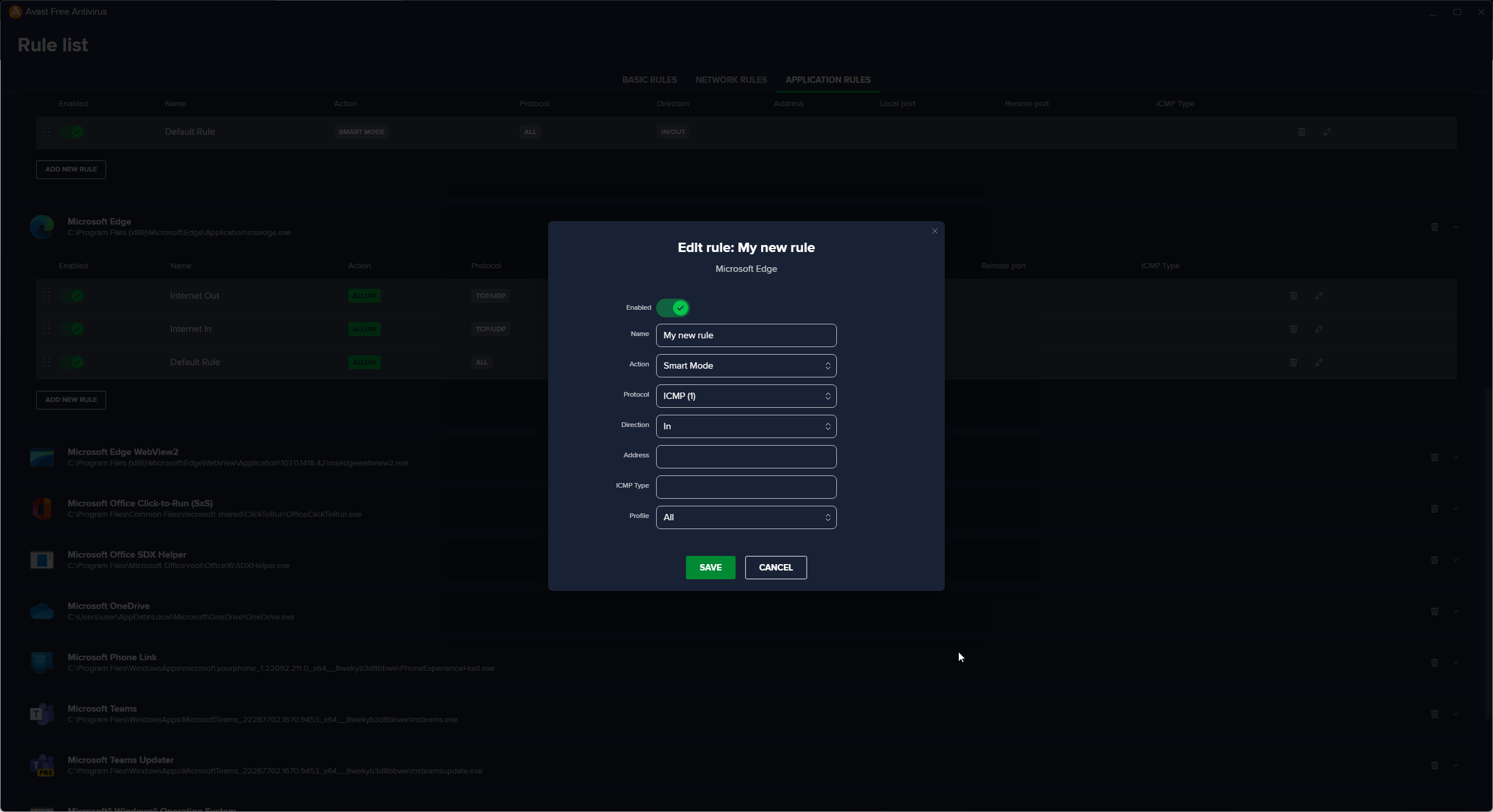 Avast new rule