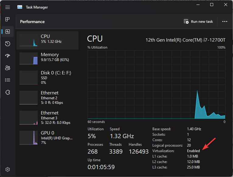 CPU Virtualization Enabled