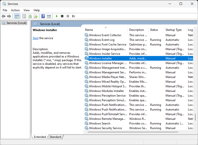 Programma di installazione di Windows