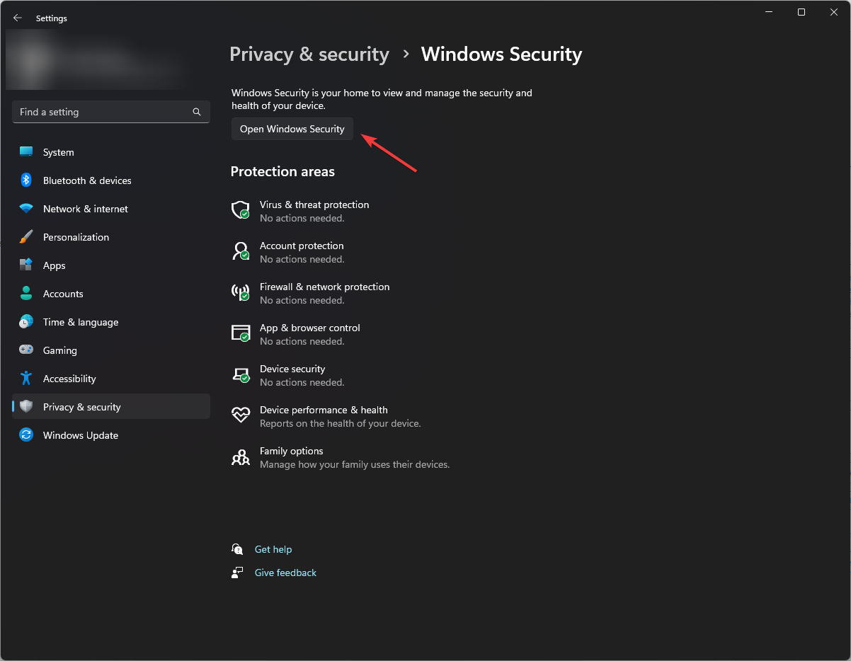 Windows Security Open