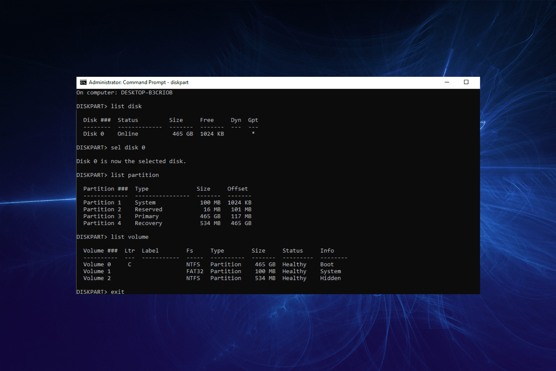 rebuild boot partition windows 10