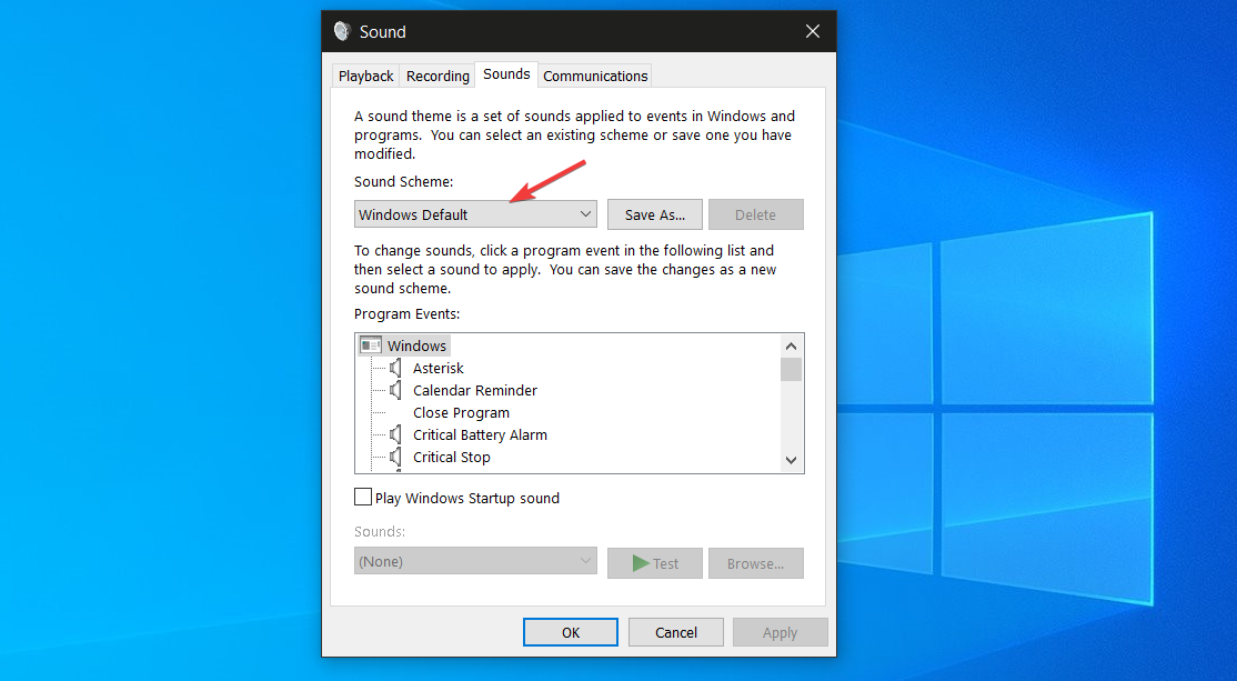 computer background sound fix