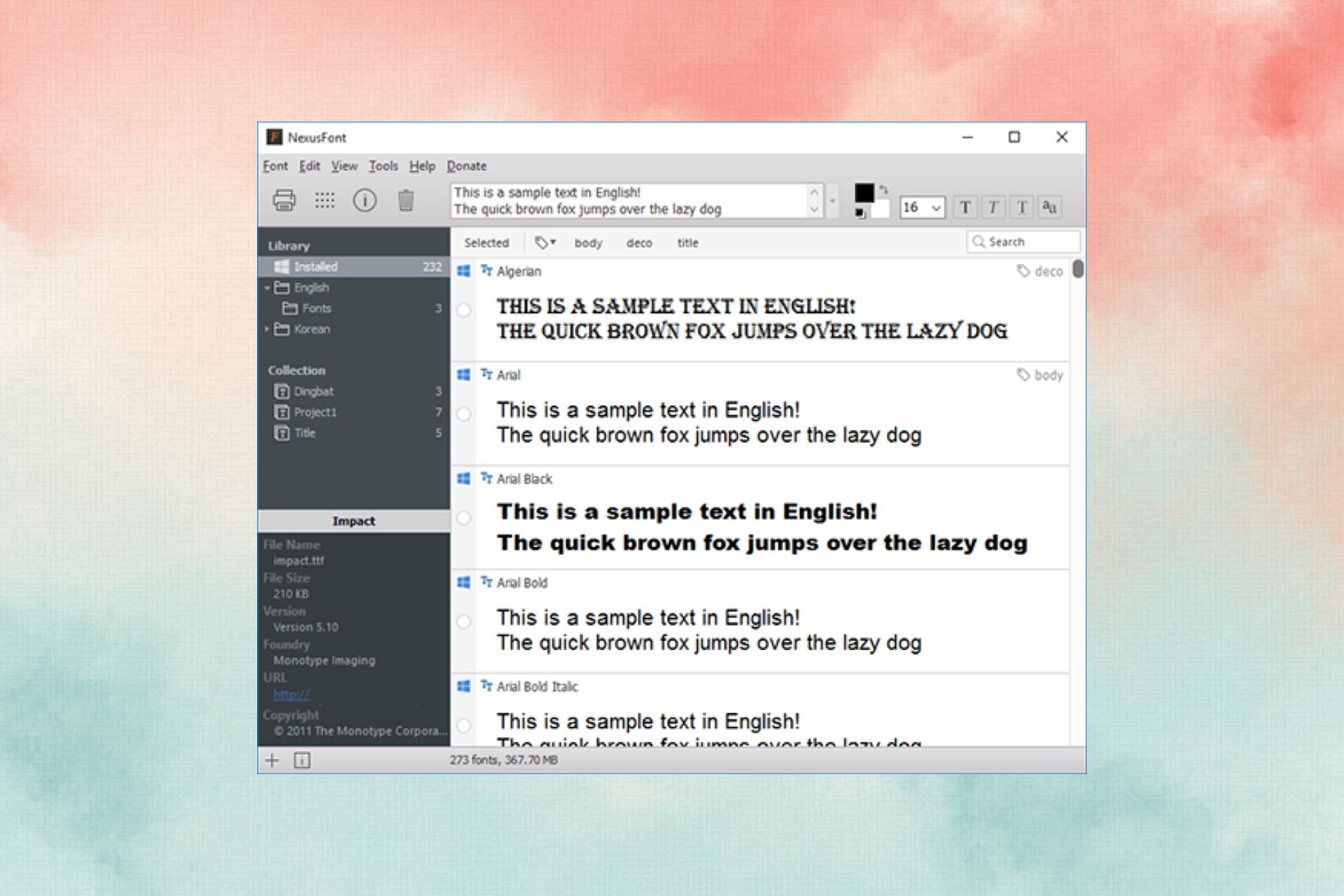 Best Font Manager for Windows