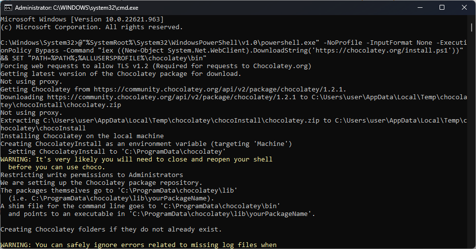 Chocolatey Install