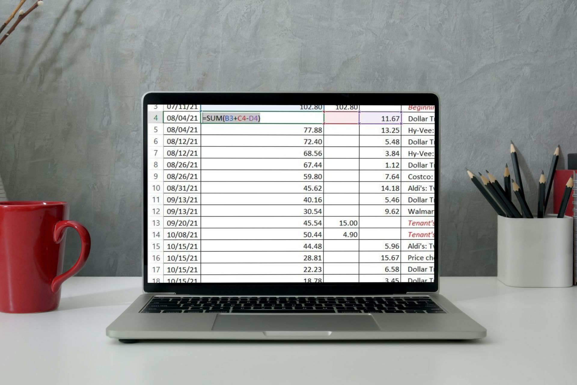 Excel SUM Formula Not Adding Correctly