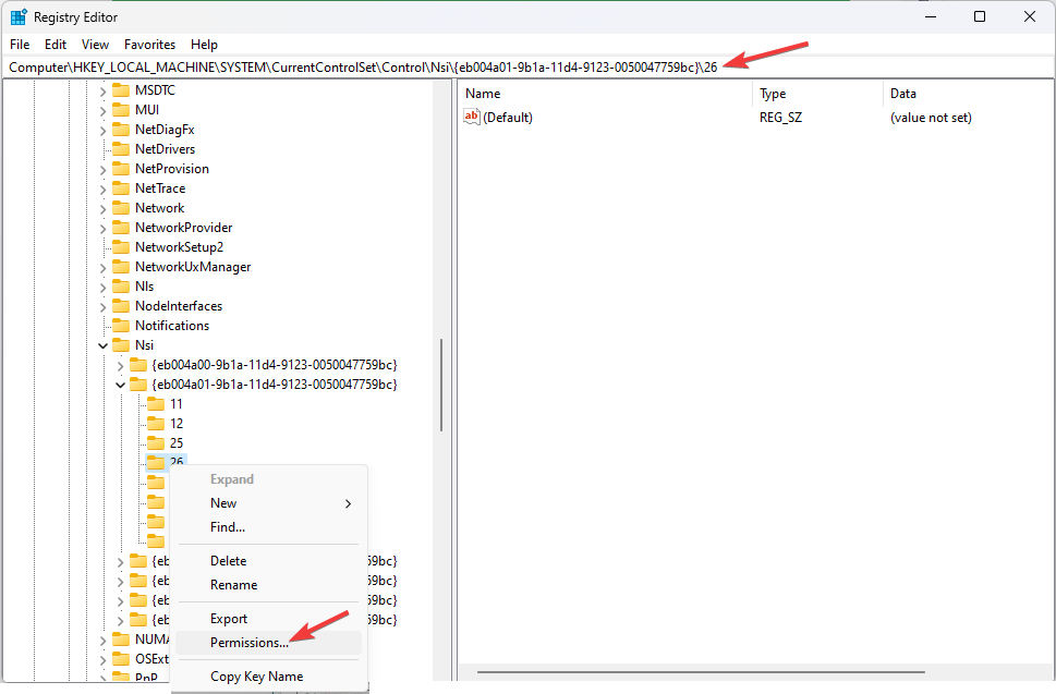 Registry Editor Permissions