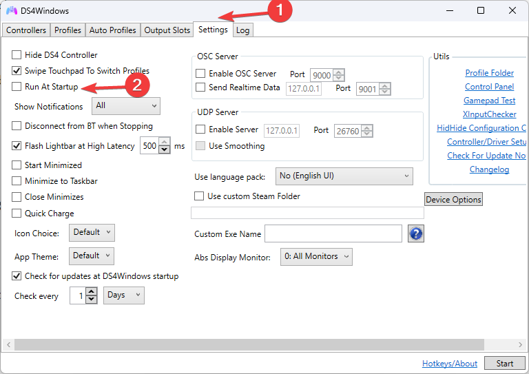 Run at Startup - uninstall DS4Windows
