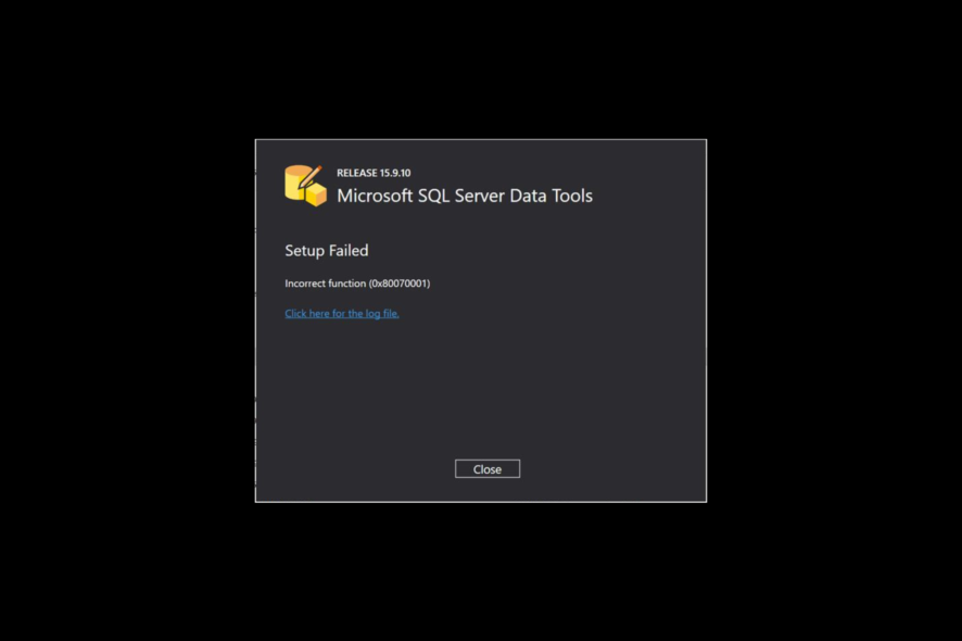 _SSDT Setup Failed Incorrect Function 0x80070001 [Fixed]