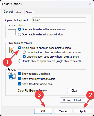 Single folder