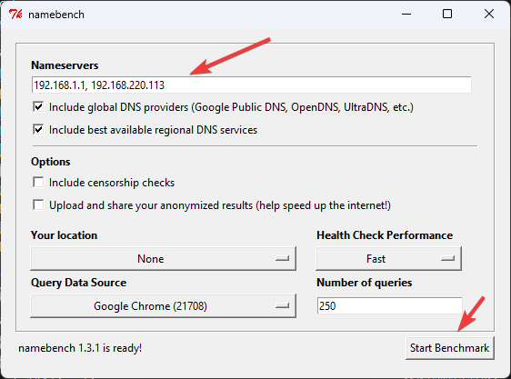 Start Benchmark