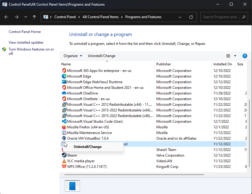 Uninstall pROGRAM - updane.exe
