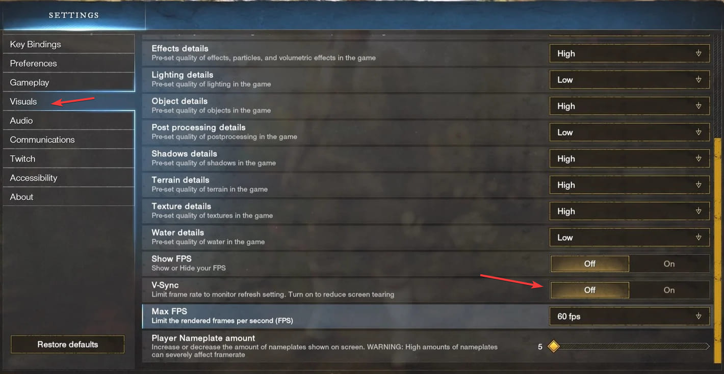V-sync turned off.