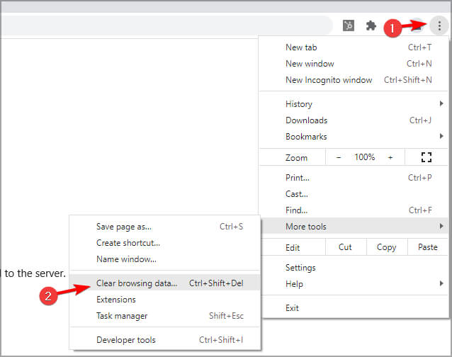 clear browsing data chrome