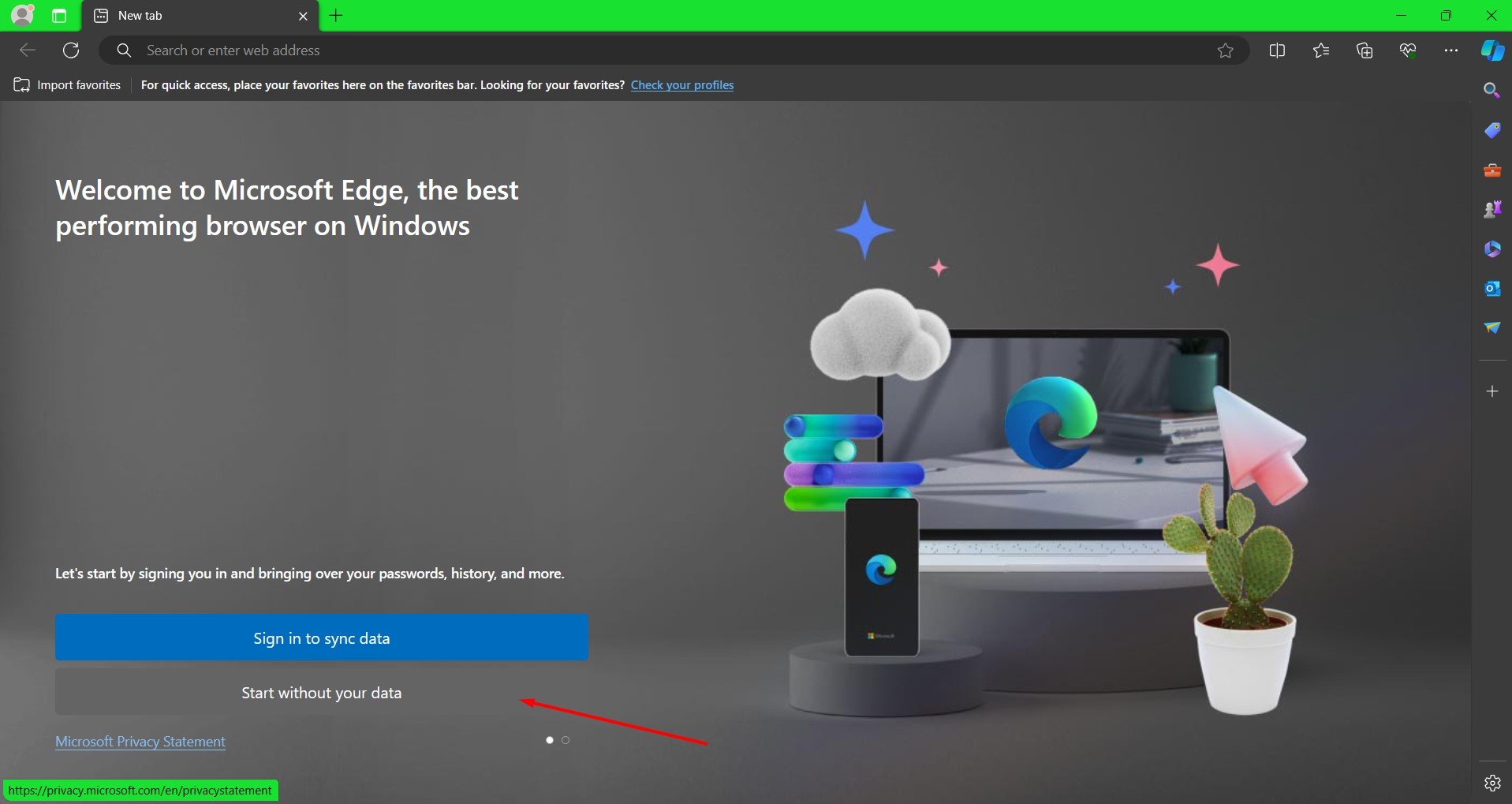 start without your data