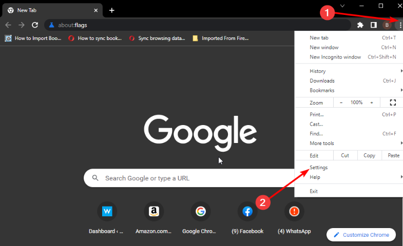 menu dns probe finished no connection