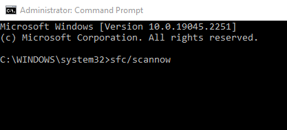 SFC/scannow