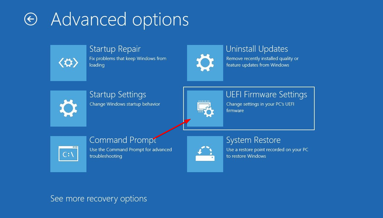 uefi-settings cpu fan error