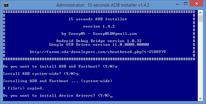 ADB installer -adb reboot bootloader not working