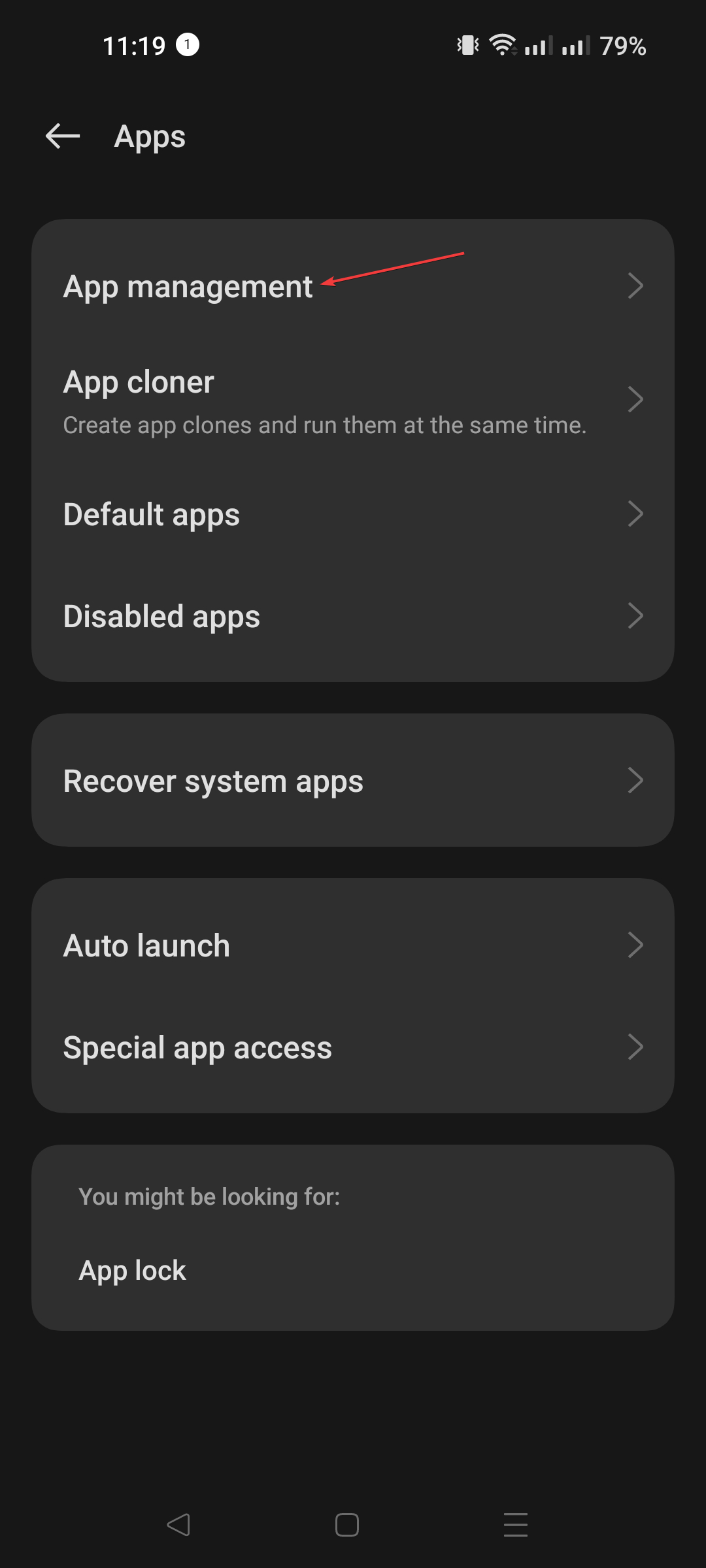 Gestione delle app