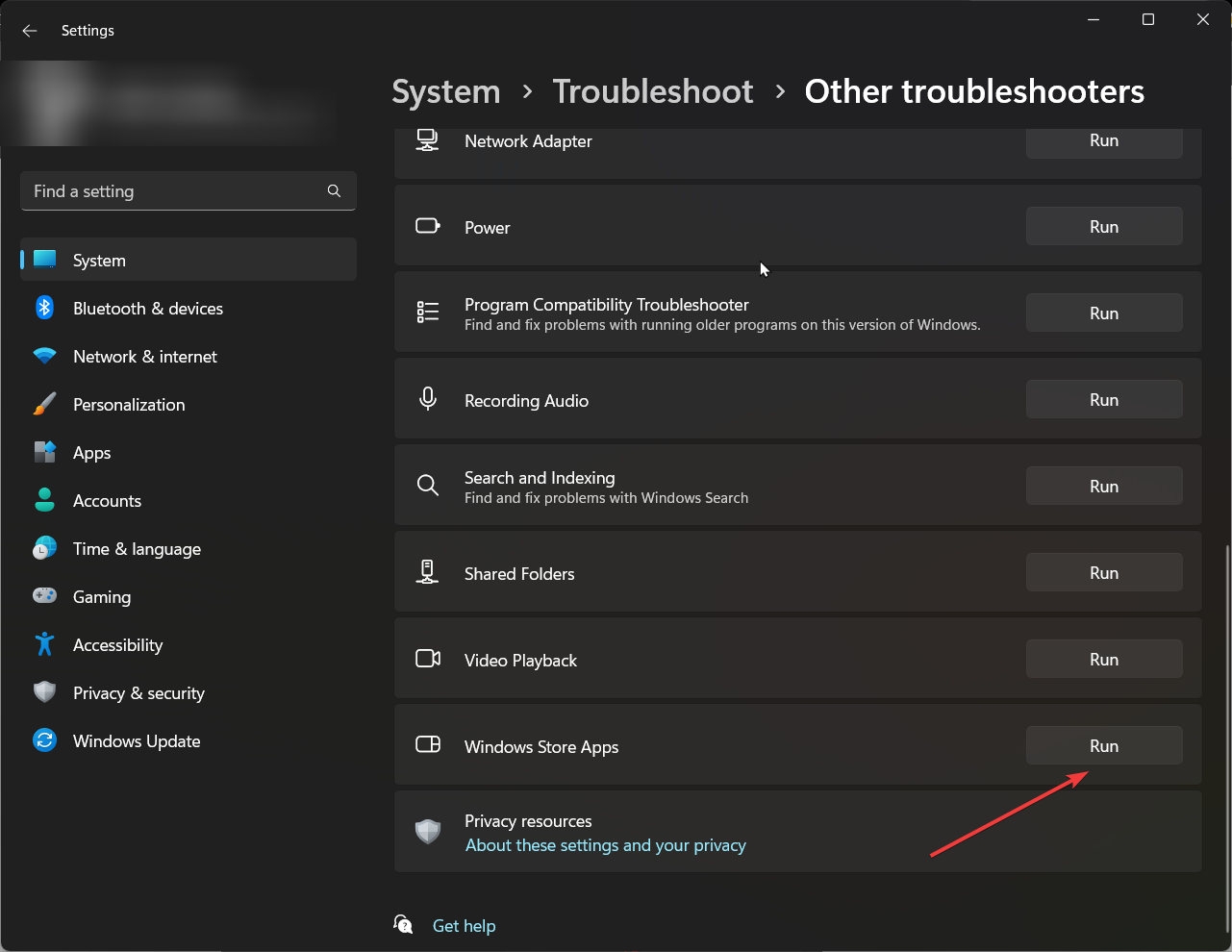 Windows Store App Run