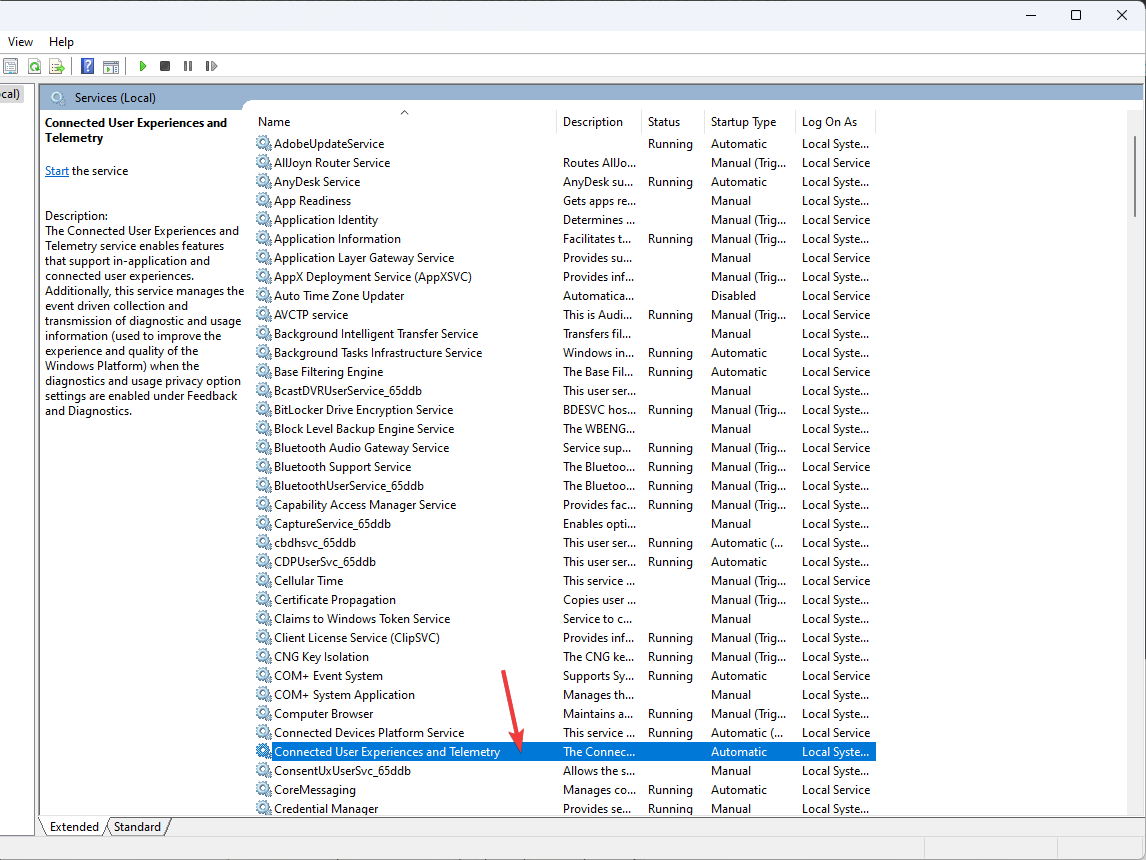 Connected User experience and telemetry
