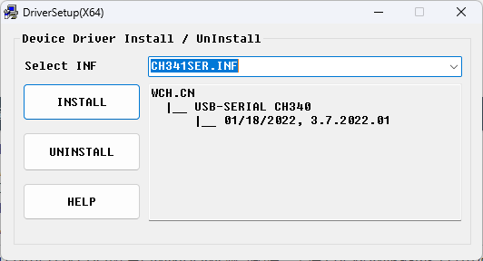 Driver setup